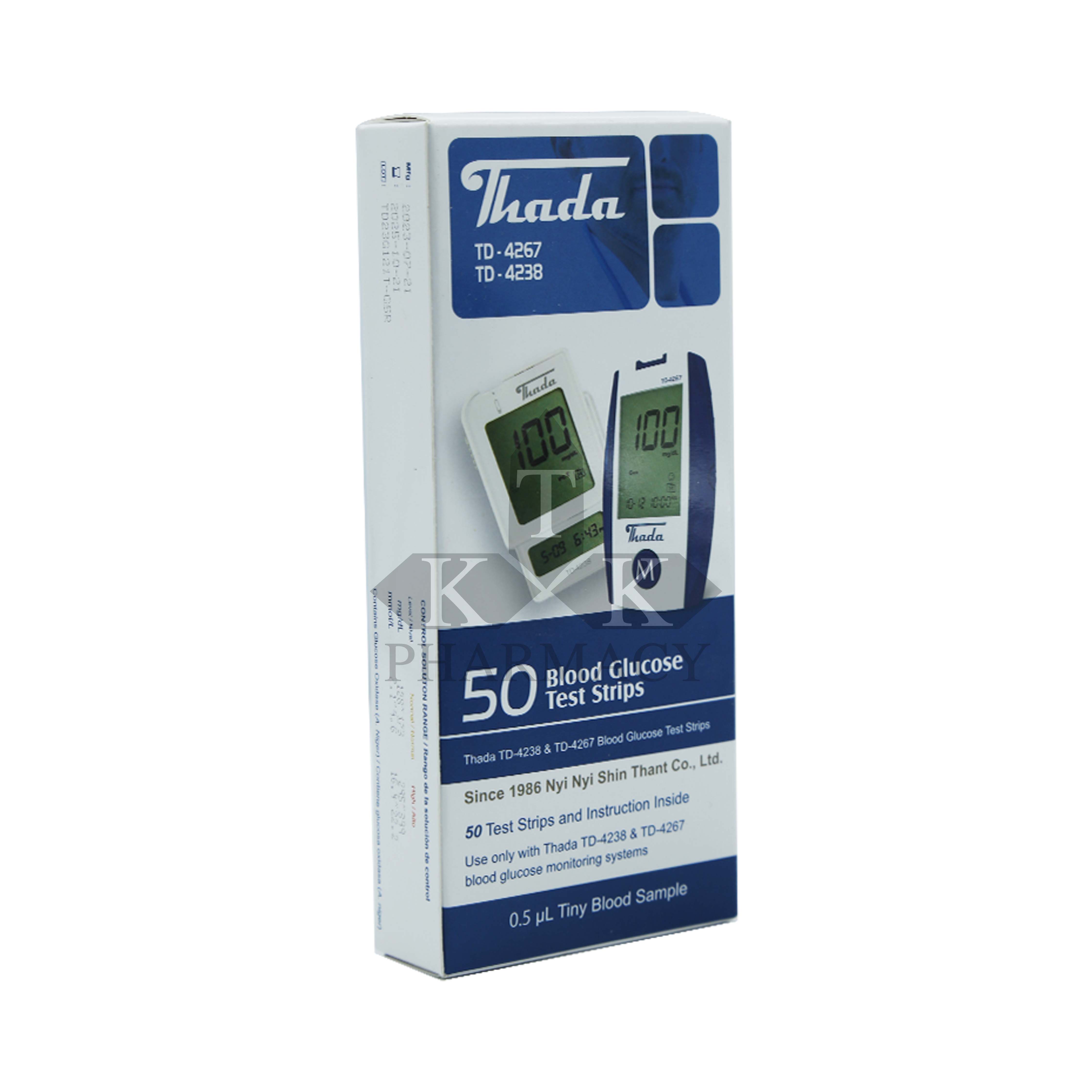 Thada Blood Glucose Test Strips 50